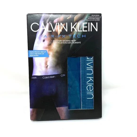 Calvin Klein Boxer Brief Blue Mesh Air Fx Tech Moisture Wicking NB2754460 - Picture 3 of 6